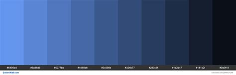 Shades of Cornflower Blue #6495ED hex color | Navy color palette, Hex ...