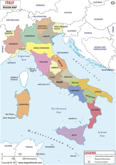 Italy Regions Map