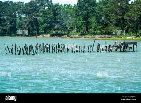 Smith Island Ferry Trip - Abandoned Pier Stock Photo - Alamy