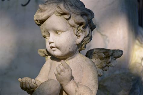 1360x768 wallpaper | gray baby angel statue | Peakpx