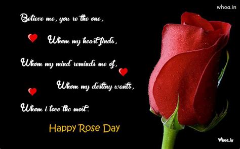 Happy Rose Day Quote Wallpaper, Black Background