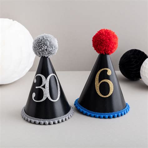 Any Age Black Party Hat - Postbox Party