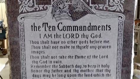 Ten Commandments monument installed outside Arkansas Capitol - CBS News