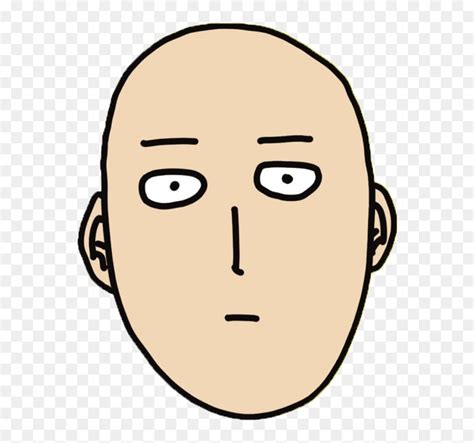 Saitama Face Png - One Punch Man Face Png, Transparent Png - vhv