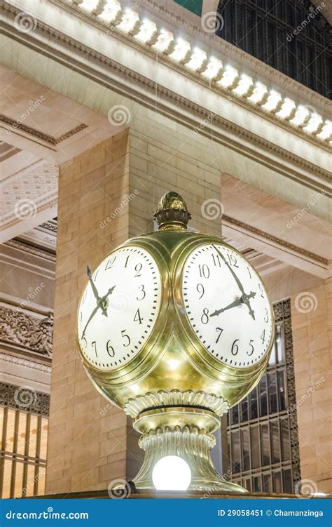 Grand Central Station Clock Stock Image - Image of metro, bustling ...