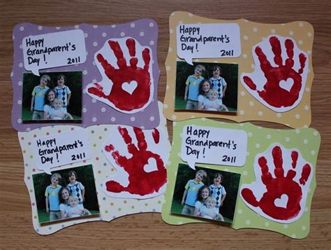 Grandparents Day! handprint card | Grandparents day crafts, Fathers day ...