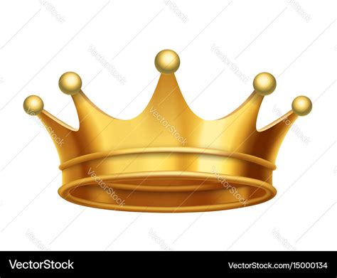 King crown gold Royalty Free Vector Image - VectorStock