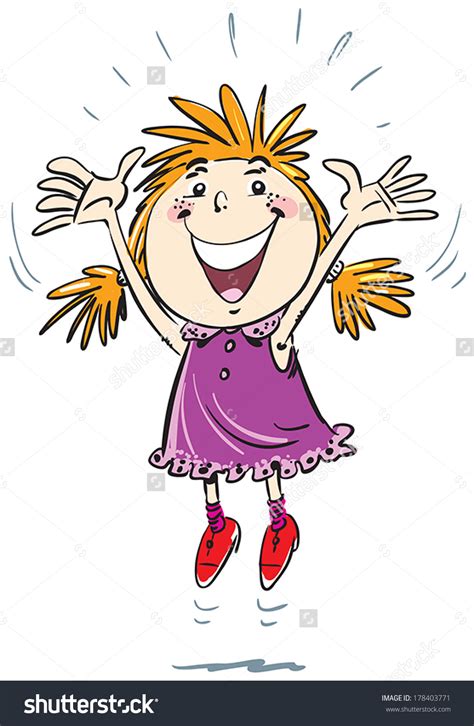 Woman Jumping For Joy Cartoon - img-gimcrackery