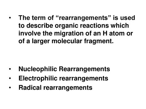 Rearrangement Reactions - ppt download