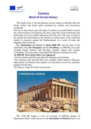 A brief of Greek history | PDF