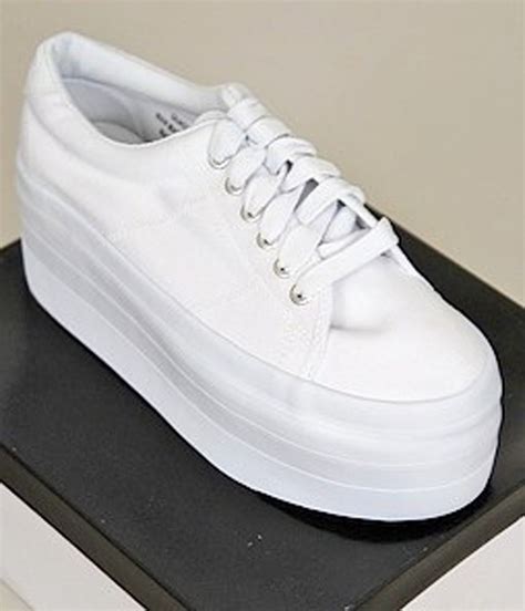 New JMR Quad Platform Sneakers Womens Shoes White Size 7.5 ~ | eBay