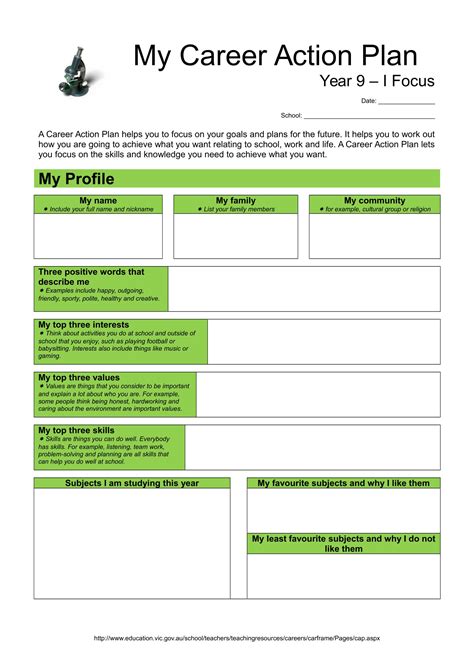 Career Action Plans - 9+ Examples, PDF