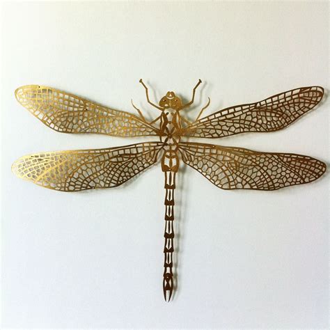 Gold Dragonfly Papercut Dragonfly Tattoo Design, Dragonfly Wall Art ...