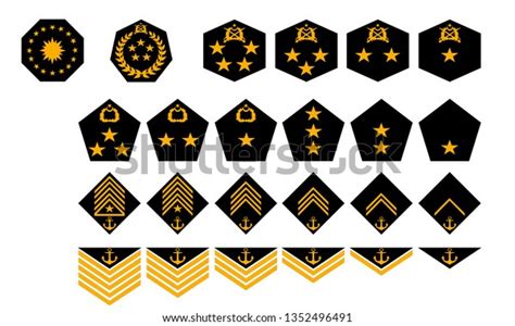 Futuristic Navy Ranks Insignias Turkish President Stock Vector (Royalty ...