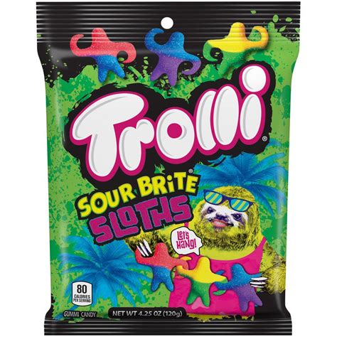 Trolli, Sour Brite Sloths Gummy Candy, 4.25 Oz - Walmart.com - Walmart.com