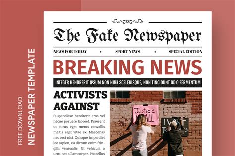 Free Editable Online Fake Newspaper Template – Free Print templates ...