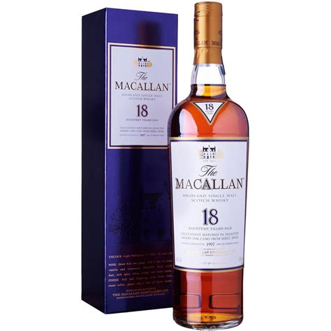 Macallan 18 Year Old Sherry Oak Single Malt Scotch Whisky 750mL ...