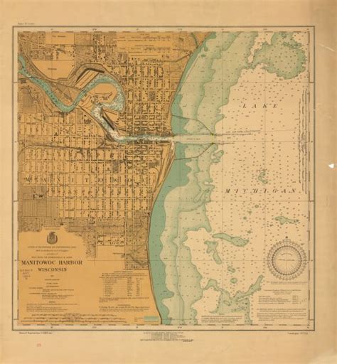 Manitowoc Harbor, Wisconsin | Map or Atlas | Wisconsin Historical Society