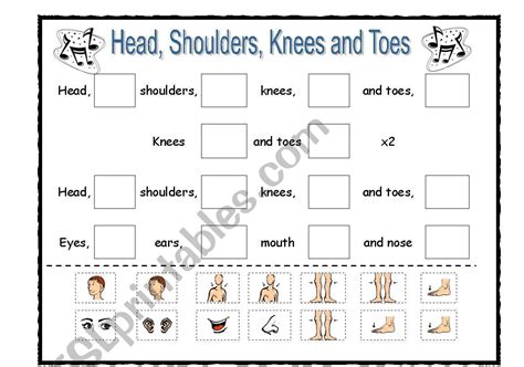 Head, Shoulders, Knees and Toes - ESL worksheet by paduc32