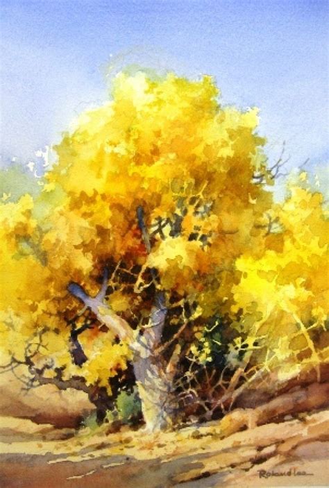 How to paint Foliage Using Negative Painting in Watercolor | Akvarel ...