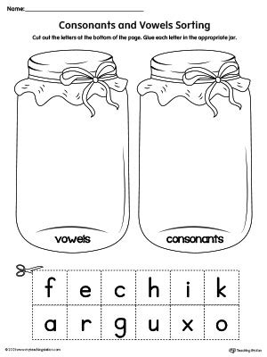 *FREE* Uppercase Lowercase Letter Sorting Cut and Paste Jar ...