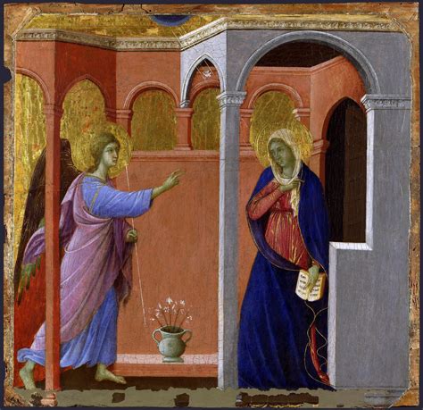 Duccio | Duccio di buoninsegna, Annunciation, Renaissance paintings