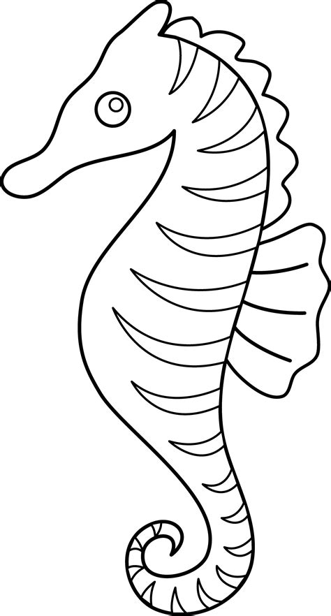 Introducing Fanciful Seahorse Colouring Pages Willing to Pursue Your ...