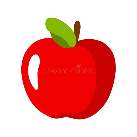 Manzana roja ilustración del vector. Ilustración de historieta - 182404093