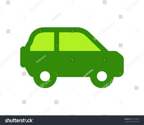 Green Car Vehicle Conveyance Transport Transportation Stock Vector ...