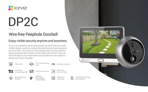 EZVIZ Wire-Free Doorbell DP2C Kit Door Camera CCTV Video