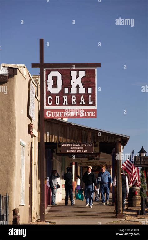 OK Corral Gunfight Site, Tombstone, Arizona, USA Stock Photo - Alamy