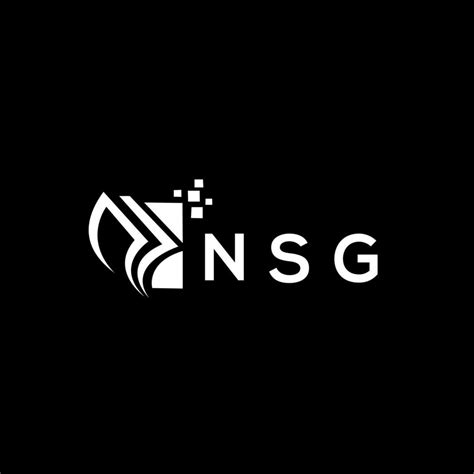 NSG credit repair accounting logo design on BLACK background. NSG ...