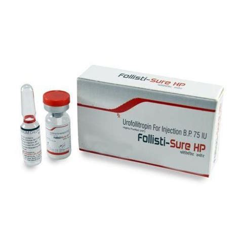 Fertile Sure Pharma Urofollitropin / FSH Injection HP 75 IU, Packaging ...