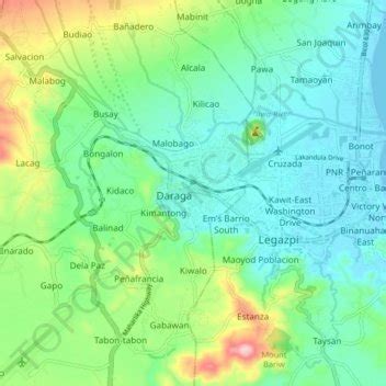 Daraga topographic map, elevation, terrain