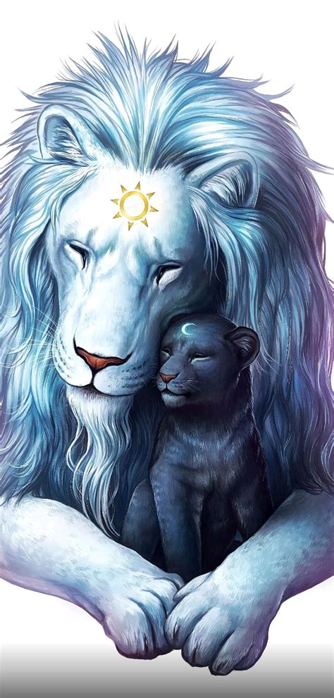 Lions, Lion, art, felidae, Dark, Light, HD phone wallpaper | Peakpx