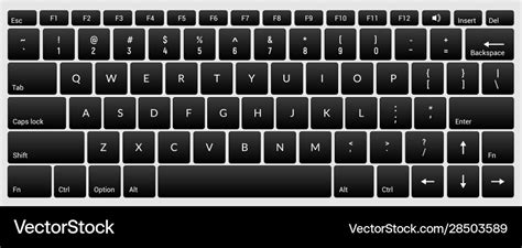 Laptop keyboard computer isolated black key button