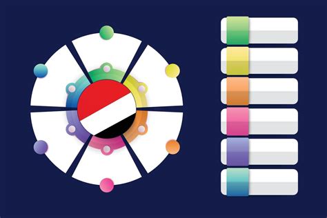 Sealand Flag with Infographic Design Incorporate with divided round ...