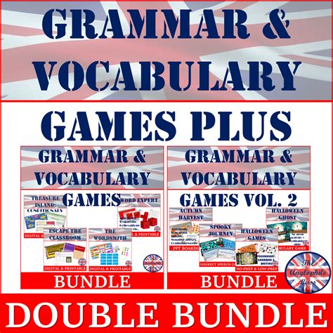 ELA digital games | High school grammar and vocabulary | DOUBLE BUNDLE ...