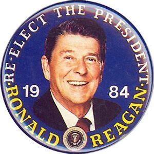 1984 Ronald Reagan RE-ELECT PRESIDENT Campaign Button (4112) | eBay