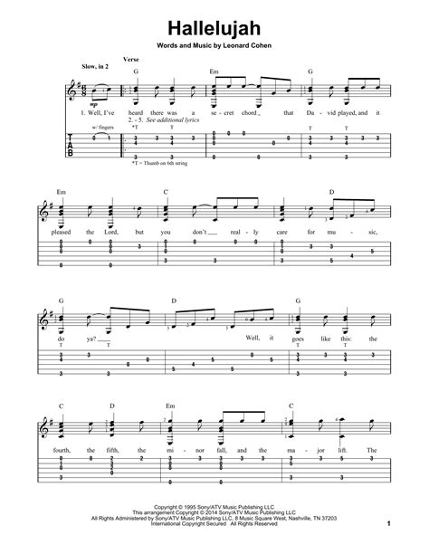 Hallelujah Easy Guitar Chords