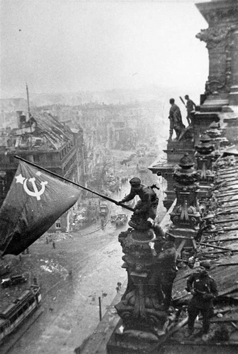 The Soviet flag over the Reichstag, 1945