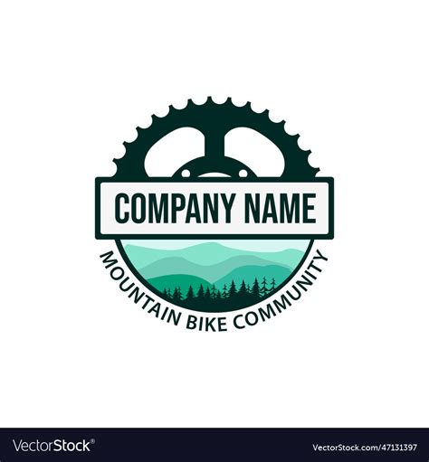 Mountain bike community logo Royalty Free Vector Image