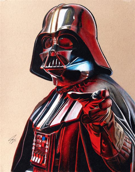 Darth Vader/anakin Skywalker Portrait Colored Pencil Drawing PRINT - Etsy