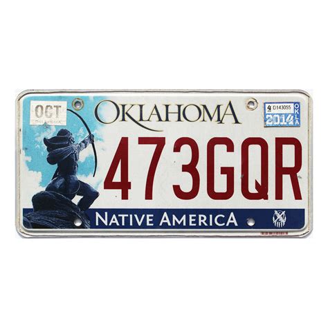 2014 Oklahoma #473GQR | Native America License Plates