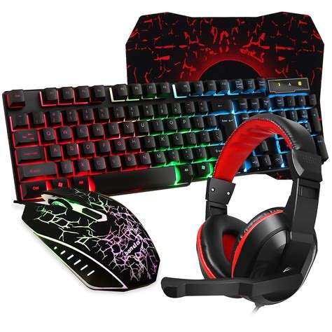 Esports Game Computer Mouse Keyboard Luminous Headphones Office ...