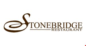 $10 OFF any $50 purchase or more. at Stonebridge Restaurant - Milford, CT