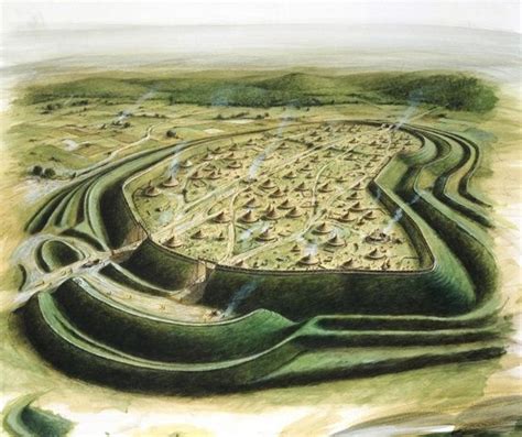 Maiden Castle was an iron-age hill fort. It had two major entrances ...