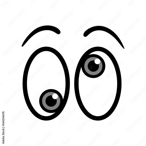 Crazy Cartoon Eyes Vector Illustration Stock Vector | Adobe Stock