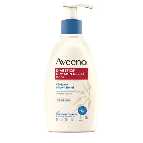 Aveeno Diabetics' Dry Skin Relief Lotion, Fragrance-Free, 12 fl. oz ...