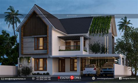 Kerala modern home elevation - Kerala Model Home Plans